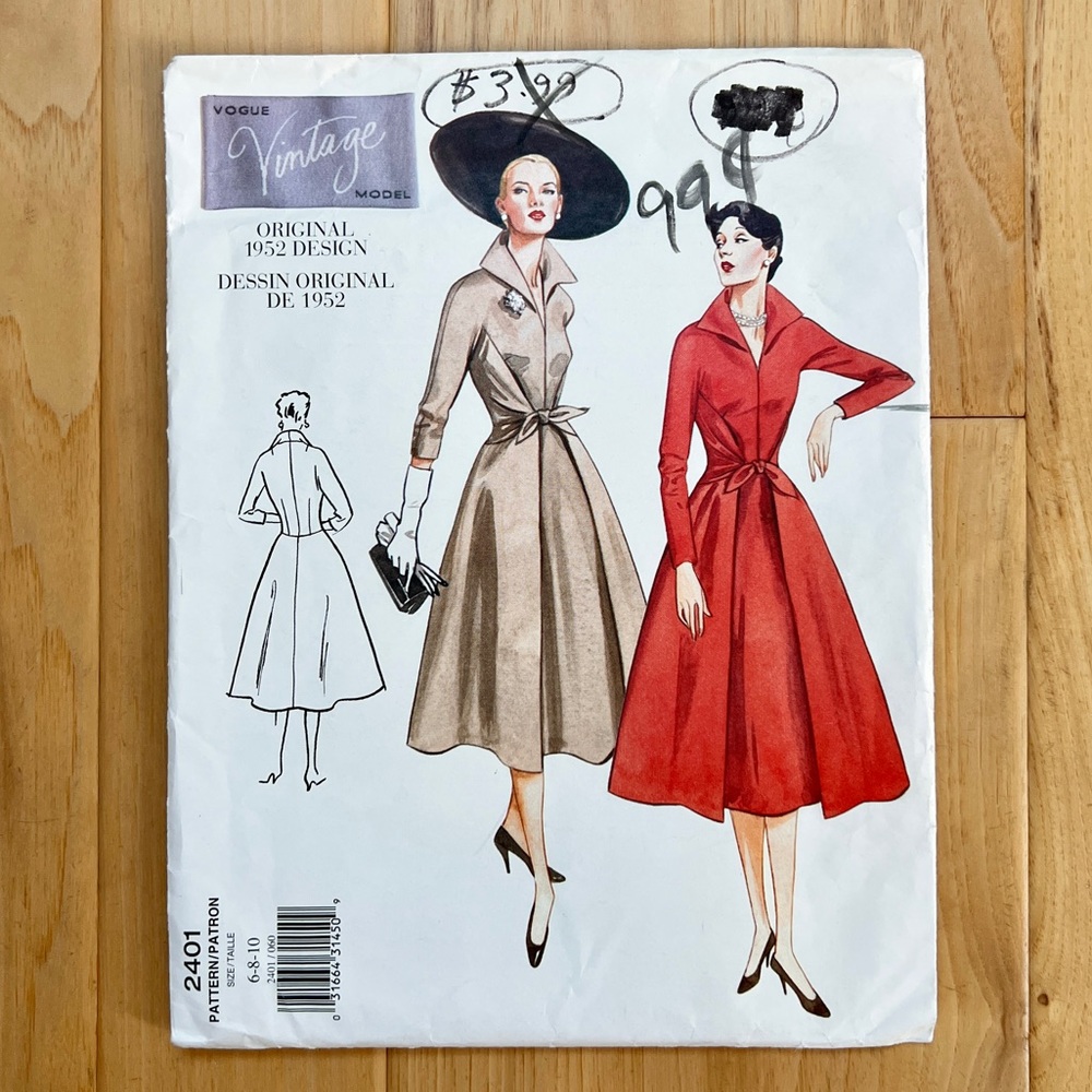 Vintage Vogue 2401 Dress Pattern